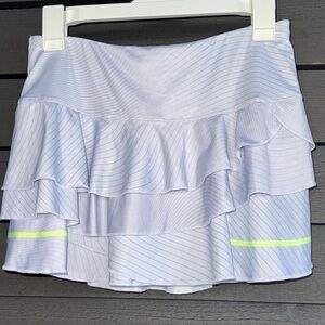 Lucky in Love Lt Blue and Neon Mini Skirt